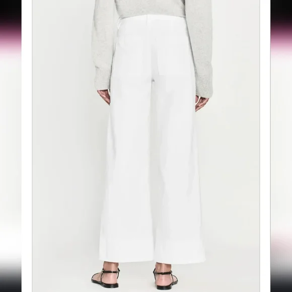 FRAME the 70s patch pocket crop in white Size 24 - Picture 3 of 9